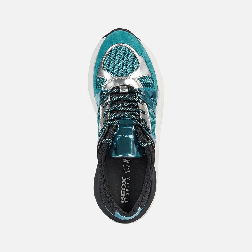 Geox Sneakers Turquoise Topazio - Geox Womens Shoes - KRMZCE938